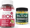 NEVISS Vegan Iron Gummies + Marine Algae Calcium Gummies Bundle