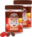 Good Day Chocolate Complete Multivitamin for Kids, Daily Supplement of Vitamins A, B6, B12, C, D, E, Folate and Biotin, Fair Trade and Non-GMO Chocolate, 2 Pack