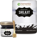 Pure Nutrition Himalayan Shilajit Resin 30gms | Grade A Shilajit Resin with 85+ Trace Minerals & 75% Fulvic Acid | 3rd Party Lab Tested for Purity and Potency | Shilajit for Men & Women
