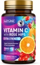 Built by Nature Chewable Vitamin C with Rose HIPS - 1000mg Immune Support Supplement - Non-GMO, Gluten-Free, Vegan - Powerful Antioxidant for Energy & Collagen Boost - Orange Flavor – 120 Tablets