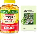 Spring Valley Omega-3 from Fish Oil 1000 mg, Maximum Care, 120 Count + Exclusive VitaMax Vitamin Guide (2 Items)