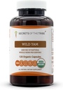 Secrets of the Tribe Wild Yam USDA Organic 120 Capsules | Made with Organic Vegetarian Capsules and Responsibly farmed Wild Yam (Dioscorea Villosa) Dried Root (120 Capsules)