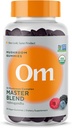 OM Master Blend Mushroom Gummies - Organic Mushroom Supplement with 10 Mushrooms and Ashwagandha – Support Immunity, Gut Health & Stress Relief, 56 Count (28 Servings), Mixed Berry Flavor​