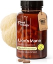 Plant Therapy Lion's Mane Mushroom Supplement Capsules Manufactured in USA 4 Month Supply Supports Brain Health, Mental Clarity & Memory Supplements for Women & Men 120 Vegetarian Capsule
