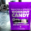 Gains in Bulk Workout Candy, Pre Workout Chews with Creatine and Caffeine for Energy, Focus, Muscle and Pump, Nitric Oxide Support, Supplements for Men and Women, Sour Fruit, 90 Vegetarian Chews