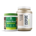 Bundle of Amazing Grass Greens Superfood Powder: Original, 30 Servings + Isopure Unflavored Vegan Protein Powder, Plant Based, Organic Pea Protein, Dairy Free, 20 Servings (Packaging May Vary)