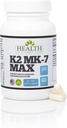 Health As It Ought To Be Vitamin K2 MK-7 Max 300 mcg Supplement – Extra Strength, Soy-Free Formula for Bone and Cardiovascular Health Support – 60 Capsules