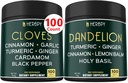 Bundle 7in1 Cloves Supplement & 6in1 Dandelion Supplement - Support Immune, Digestion and Heart Health