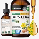 BIO KRAUTER Cats Claw Tincture - Vegan Cat's Claw Supplement - Immune Support - Alcohol & Sugar Free Extract - Vegan Drops 2 Fl.Oz.