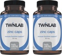 Twinlab Zinc Caps - Immune Support Supplement - Zinc Picolinate & Gluconate - Supplement for Immune Defense, Healthy Skin, DNA Synthesis, Metabolism and Growth - 30mg, 100 Caps - 2 Pack