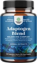 Herbal Adaptogen Mood Support Supplement - Calming Adaptogens Supplement for Stress & Cortisol Management with Ashwagandha Rhodiola Rosea & Maca Root - Vegan Non GMO & Daytime Friendly -120ct