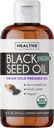 USDA Organic Black Seed Oil Liquid (16 fl oz) Premium Cold-Pressed Nigella Sativa Producing Pure Black Cumin Seed Oil - Antioxidant Supplement - Vegan, Gluten-Free, & Non-GMO (No Pills or Capsules)
