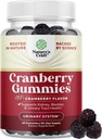 Natural Cranberry Gummies for Women and Men - Extra Strength Delicious Antioxidant Cranberry Chews for Urinary Tract Health Kidney Support Bladder & Immune Health - Vegan Gluten & Gelatin Free