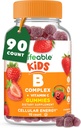 Lifeable Vitamin B Complex for Kids | with VIT C | Great Tasting B Complex Gummies | Vegan Kids B Complex | Energy and Nerve Support | 90 Gummies