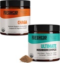 FreshCap Mushrooms Antioxidant Bundle (Chaga Mushroom Powder and Ultimate Mushroom Complex Powder)