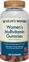 Nature's Wonder Women's Multivitamin Gummies, Supports Energy, Metabolism, Bone and Immune System Health with Vitamins A,C,D,B6, B12, Biotin, Folic Acid, 75 Day Supply, 150 Count