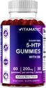 Vitamatic Sugar Free 5-HTP 200mg Gummies with B6 – 60 Pectin-Based Gummies – Mood Support & Stress Relief