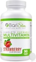 BariSlim Chewable Bariatric Multivitamin - 45mg Iron - Tailored for Post Bariatric Surgery, Including Gastric Bypass & Gastric Sleeve - Support Your Recovery Journey | Strawberry Flavor