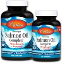 Carlson - Salmon Oil Complete, 700 mg Omega-3s + Astaxanthin, Norwegian, Heart, Brain & Joint Health, 120+60 Softgels