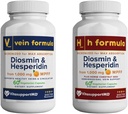 VitasupportMD - Vein & H Formula Bundle - Support for Leg Veins & Hemorrhoidal Veins - 2x60 Capsules - Diosmin & Hesperidin from 1000 mg MPFF, Horse Chestnut Seed Extract, Circulation Support, Non-GMO