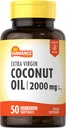 Sundance Extra Virgin Coconut Oil Softgels | 2000mg | 50 Count | Non-GMO and Gluten Free Supplement