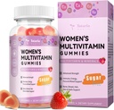 Totaria Sugar Free Multivitamin Gummies for Women 14+ w/Iron, Inositol, Folate, Biotin, Womens Daily Multivitamin Gummy w/Vitamin A, C, B, D3, K2, for Hair, Skin, Energy, Immune, Strawberry Flavor