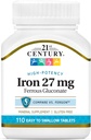 21st Century Iron 27 Mg Ferrous Gluconate Tablets, 110Count
