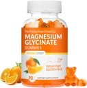 Magnesium Glycinate Gummies 1000mg - 90 Ct | Magnesium Potassium Supplements for Relaxation, Stress Relief, with Vitamin D, B6, CoQ10 for Calm Mood & Sleep Support - Orange Gummies