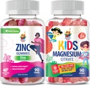 SUNNY SAM Zinc Gummies for Adults & Magnesium Gummies for Kids & Adults - 100mg - Calm Magnesium Chews
