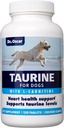 Taurine Supplement for Dogs Meets RDA of 500 mg per 25lbs Weight Unlike Most Alternatives, 120ct, Helps Maintain Dog Heart Health, Normal Function of The Cardiac Muscle & Normal Blood Flow