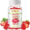 Potassium Magnesium Gummies,Potassium Supplement w/Ashwagandha,High Absorption Magnesium Glycinate,B6,D3,Potassium Citrate,Electroyte for Adults Kids,Sugar-Free, 60 Strawberry Chews