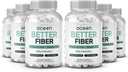 Organics Ocean Better Fiber - Daily Fiber Supplement - Soften Stool for Effortless Bowel Movements - with Psyllium Hulk and Slippery Elm - 6 Bottles