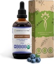 Secrets of the Tribe Bilberry Fruit USDA Organic | Alcohol-Free Extract, High-Potency Herbal Drops, Vision | Made from 100% Certified Organic Bilberry (Vaccinium Myrtillus) Dried Fruit 4 oz