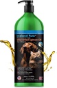 Iceland Pure Salmon Oil | Unscented Pharmaceutical Grade | 1118mg of Omega-3 per teaspoon | Liquid Food Supplement For Dogs and Cats | BPA-Free Brushed Aluminum Epoxy coated Bottle with Pump 33oz