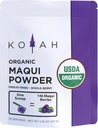 KOYAH - Organic Maqui Berry Powder 30 Servings (1 Scoop = 146 Berries or 1/8 Cup Fresh), Chile Grown, Freeze-Dried, Whole-Berry Powder