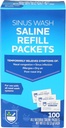 Rite Aid Sinus Wash Refill Kit, Individually Wrapped Saline Packets - 100 Count | Nasal/Allergy Relief Saline Solution for Neti Pots | Nasal Rinse