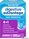 Digestive Advantage Probiotics for Digestive Health, Daily Probiotics for Women & Men, Supports Gut Health, Occasional Bloating & Diarrhea, Minor Abdominal Discomfort, & Immune Support, 60ct Capsules
