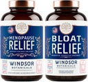 WINDSOR BOTANICALS Menopause Supplements and Bloat Relief Probiotic - Female Helath Bundle
