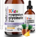 Kids Magnesium Glycinate Liquid Drops – Sugar Free Liquid Magnesium Drops, Happy Calm for Kids Calming Supplement Complex – Magnesium for Children & Nighttime Sleep, Pineapple Flavor 2 Fl Oz.