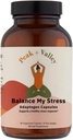 Peak + Valley Stress Relief Supplement for Mood Support Balance My Stress Capsules - Contains Adaptogens, Ashwagandha, Eleuthero Root, Reishi Mushroom Supplement - Natural Mood Stabilizer - 60 Ct