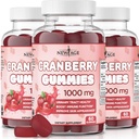 NEW AGE Cranberry Gummies Urinary Tract Health Gummies 1000mg - Supports Bladder, Kidney, UTI - Vegetarian (Cranberry 180 Gummies)