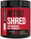 Jacked Factory NITROSURGE Shred Pre Workout Supplement - Energy Booster, Instant Strength Gains, Sharp Focus, Powerful Pumps - Nitric Oxide Booster & PreWorkout Powder - 30Sv, Fruit Punch