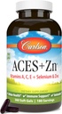 Carlson - ACES + Zn, Vitamins A, C, E + Selenium & Zinc, Multivitamin with Zinc, Cellular Health & Immune Support, Selenium Multivitamin, Antioxidant, 360 Softgels