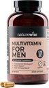 NatureWise Multivitamin for Men - Daily Male Support - Minerals & Herbs for Energy, Performance, Immunity - with Vitamin A, C, D, B-Complex - Soy & Gluten-Free, Non-GMO - 240 Capsules[6-Month Supply]