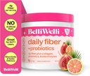BelliWelli Fiber Supplement for Women & Men – Premium Daily Fiber Powder from Organic Acacia with Added Collagen, Electrolytes & Probiotics – No Bloat, Constipation & Gut Health Support (Tropical)