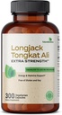 Futurebiotics Longjack Tongkat Ali Extra Strength Energy & Stamina Support - Non-GMO, 300 Vegetarian Capsules