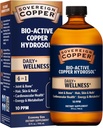 Sovereign Bio-Active Copper Hydrosol - Bioavailable Copper Liquid Supplement for Adults and Kids with Silver Hydrosol for Hair, Skin, and Nails - 32 fl oz (946mL)