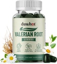 Valerian Root Gummy, Organic Valerian Root for Sleep & Stress Relief, Enhanced with Chamomile Flower for Adults, Kids-Friendly, Apple Flavor, 60 Counts