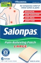 Salonpas Pain Relieving Patch, Large, 6 Count, for Back, Neck, Shoulder, Knee Pain and Muscle Soreness, 8 Hour Pain Relief