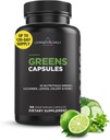 Livingood Daily Greens Capsules, Super Greens Supplement with Spirulina, Chlorella, Broccoli, Spinach, Celery, Lemon & More, Plant Based for Digestion & Gut Health, Non GMO, Vegetarian, 120 Ct